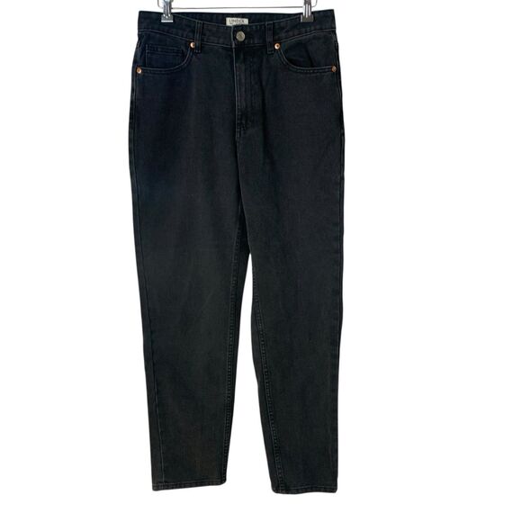 Lindex Betty Jeans Women's Size 8 Cotton Straight Leg Size 10 Black High Rise - Picture 2 of 14